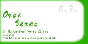 orsi veres business card